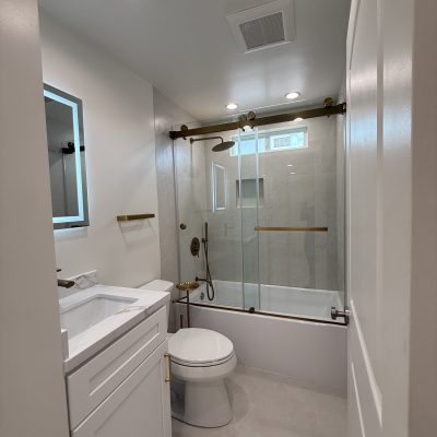 Finished bathroom remodel by 1st Choice Construction